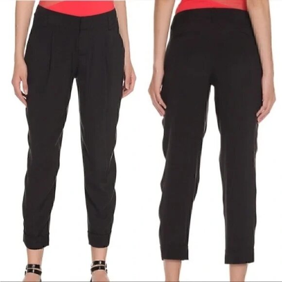 Alice & Olivia Black Silk Employed Pants - NWT - Picture 8 of 8